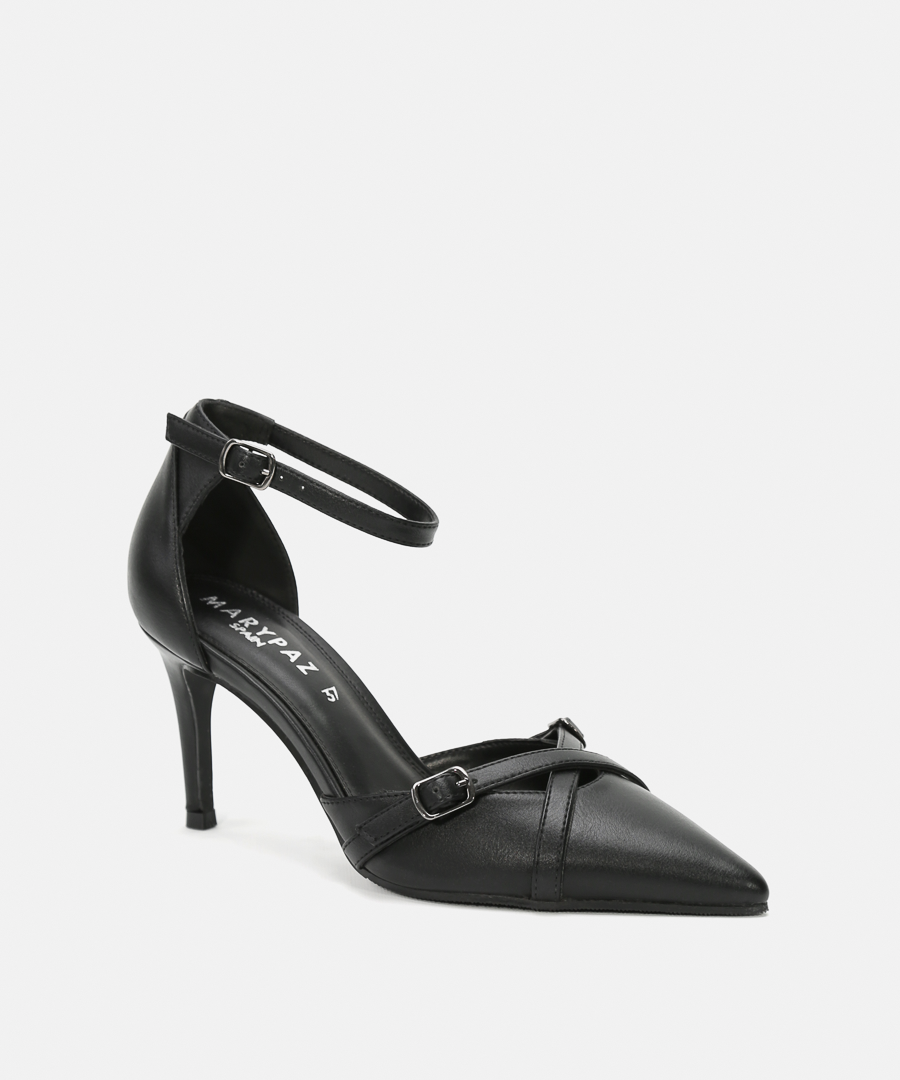 Sapatos salto fivelas cruzadas image number null